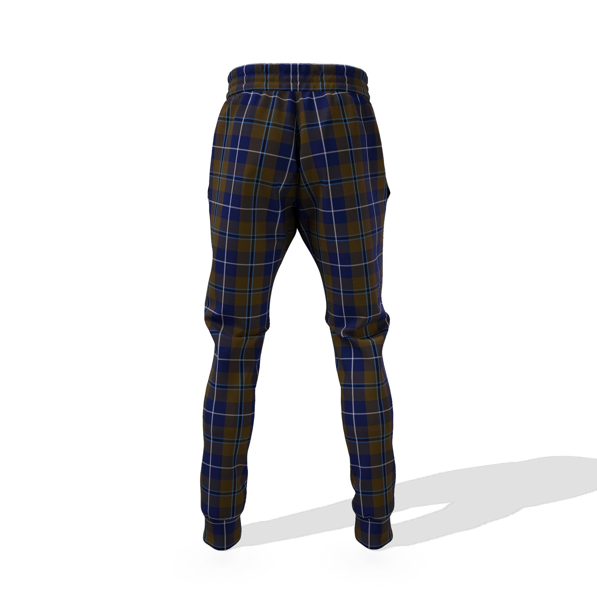 Douglas Brown Tartan Joggers Pants with Family Crest 6XL - Tartan Vibes Clothing