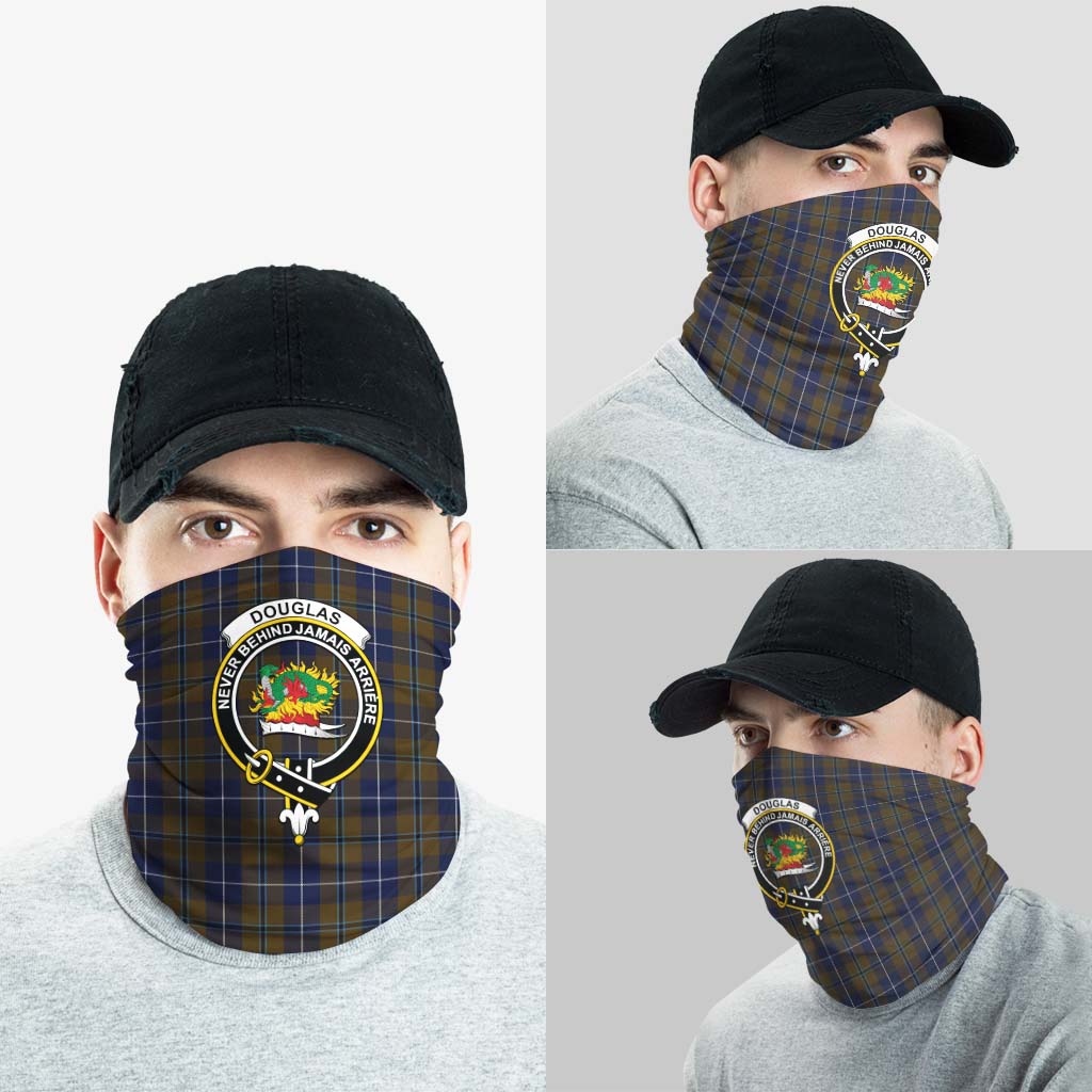 Douglas Brown Tartan Neck Gaiters, Tartan Bandanas, Tartan Head Band with Family Crest