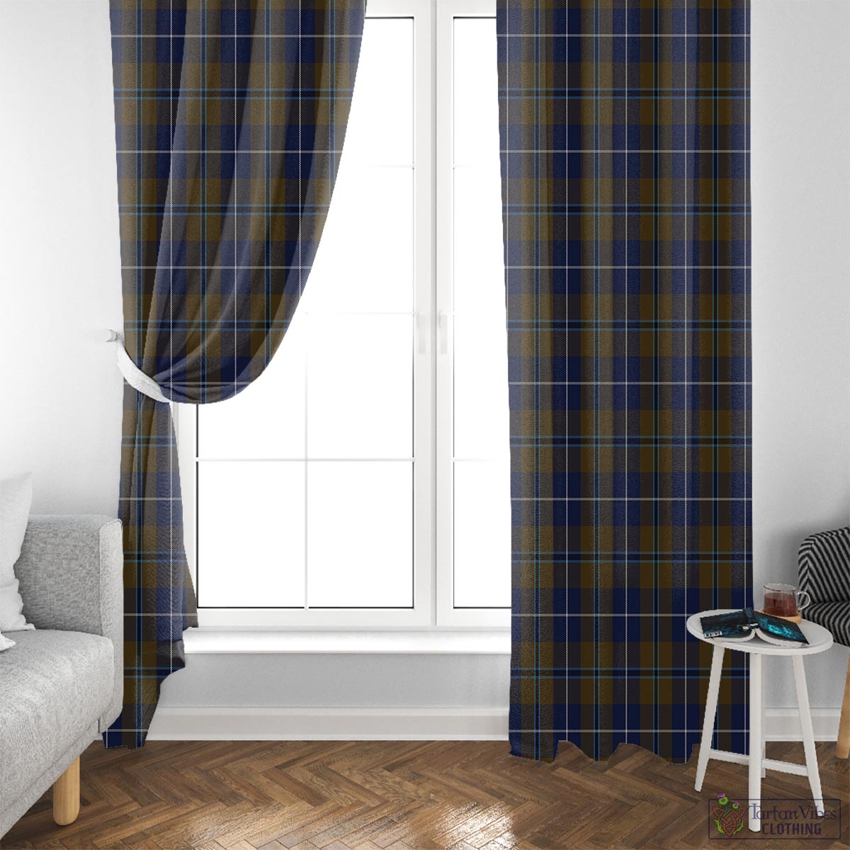 Douglas Brown Tartan Window Curtain