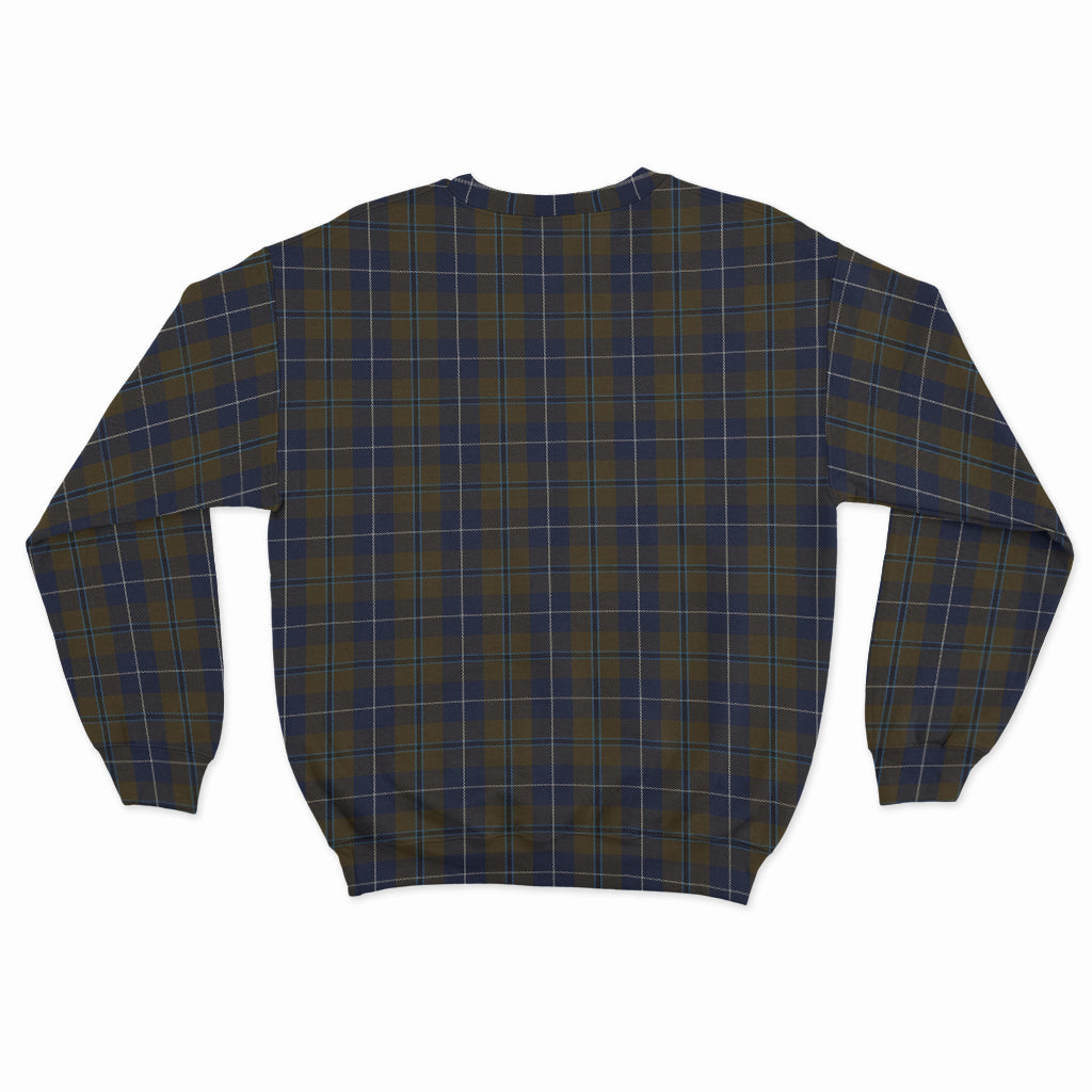 Douglas Brown Tartan Sweatshirt with Family Crest - Tartan Vibes Clothing