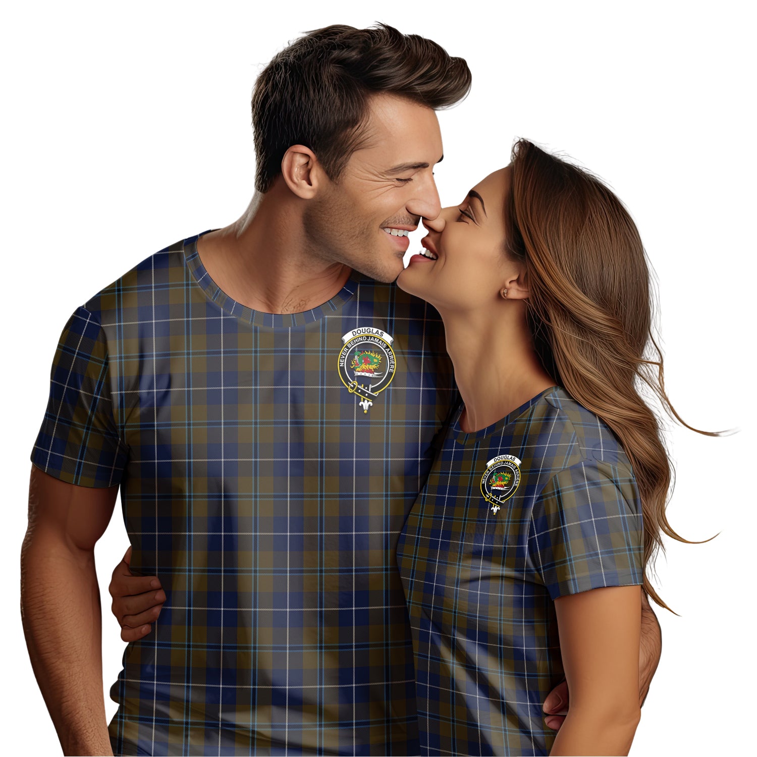 Douglas Brown Tartan T-Shirt with Family Crest - Tartan Vibes Clothing