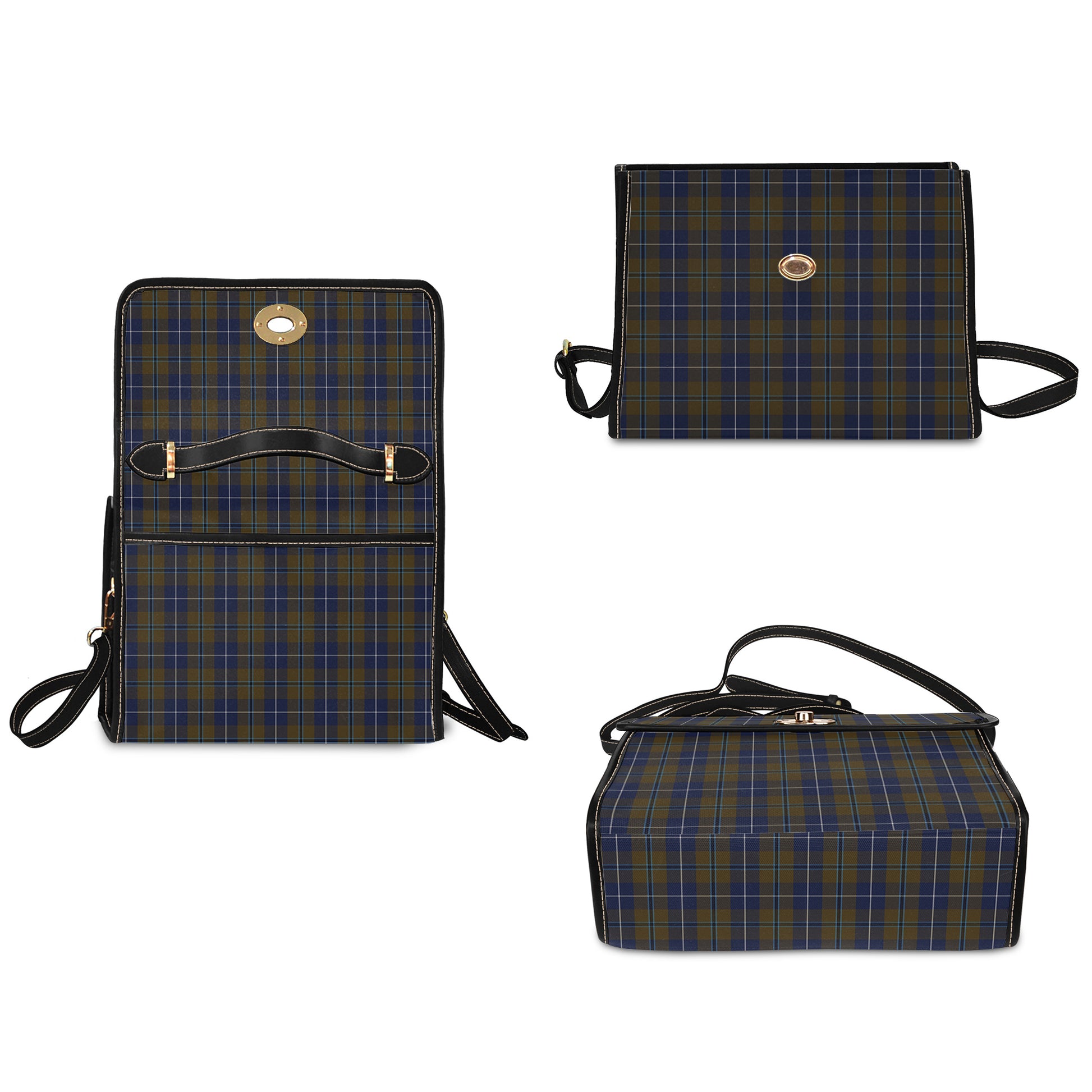 douglas-brown-tartan-leather-strap-waterproof-canvas-bag