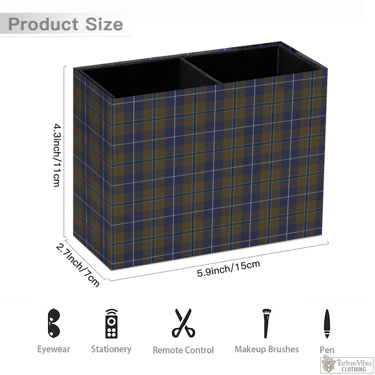 Tartan Vibes Clothing Douglas Brown Tartan Pen Holder