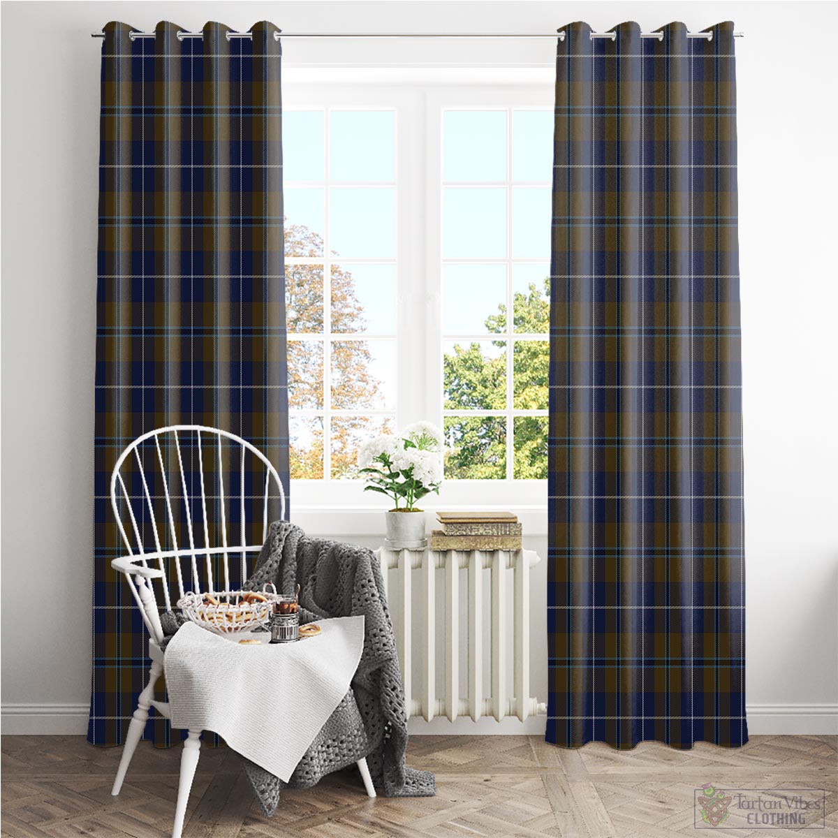 Douglas Brown Tartan Window Curtain