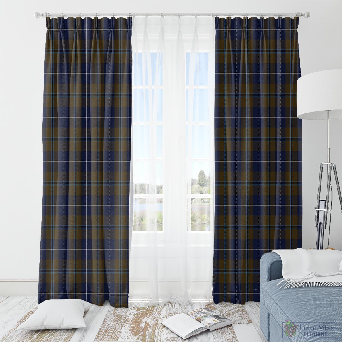 Douglas Brown Tartan Window Curtain