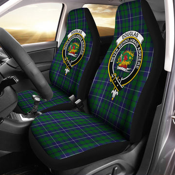 Douglas Green Tartan Car Seat Cover with Family Crest