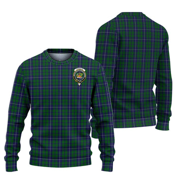 Douglas Green Tartan Ugly Sweater with Family Crest