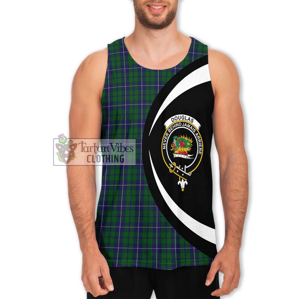 Douglas Green Tartan Men's Tank Top with Family Crest Circle Style Men - Tartan Vibes Clothing