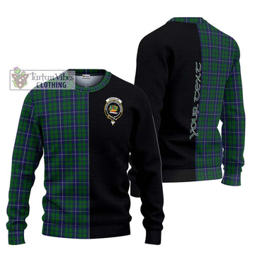 Douglas Green Tartan Ugly Sweater with Family Crest and Half Of Me Style