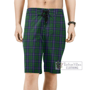 Douglas Green Tartan Men's Board Shorts