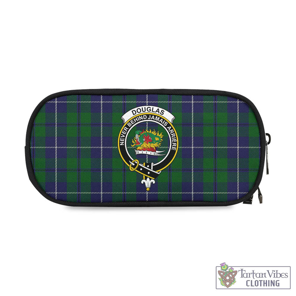 Tartan Vibes Clothing Douglas Green Tartan Pen and Pencil Case with Family Crest