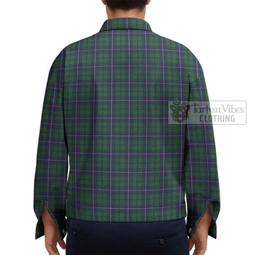 Douglas Green Tartan Unisex Lapel Cotton Jacket