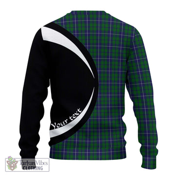 Douglas Green Tartan Ugly Sweater with Family Crest Circle Style