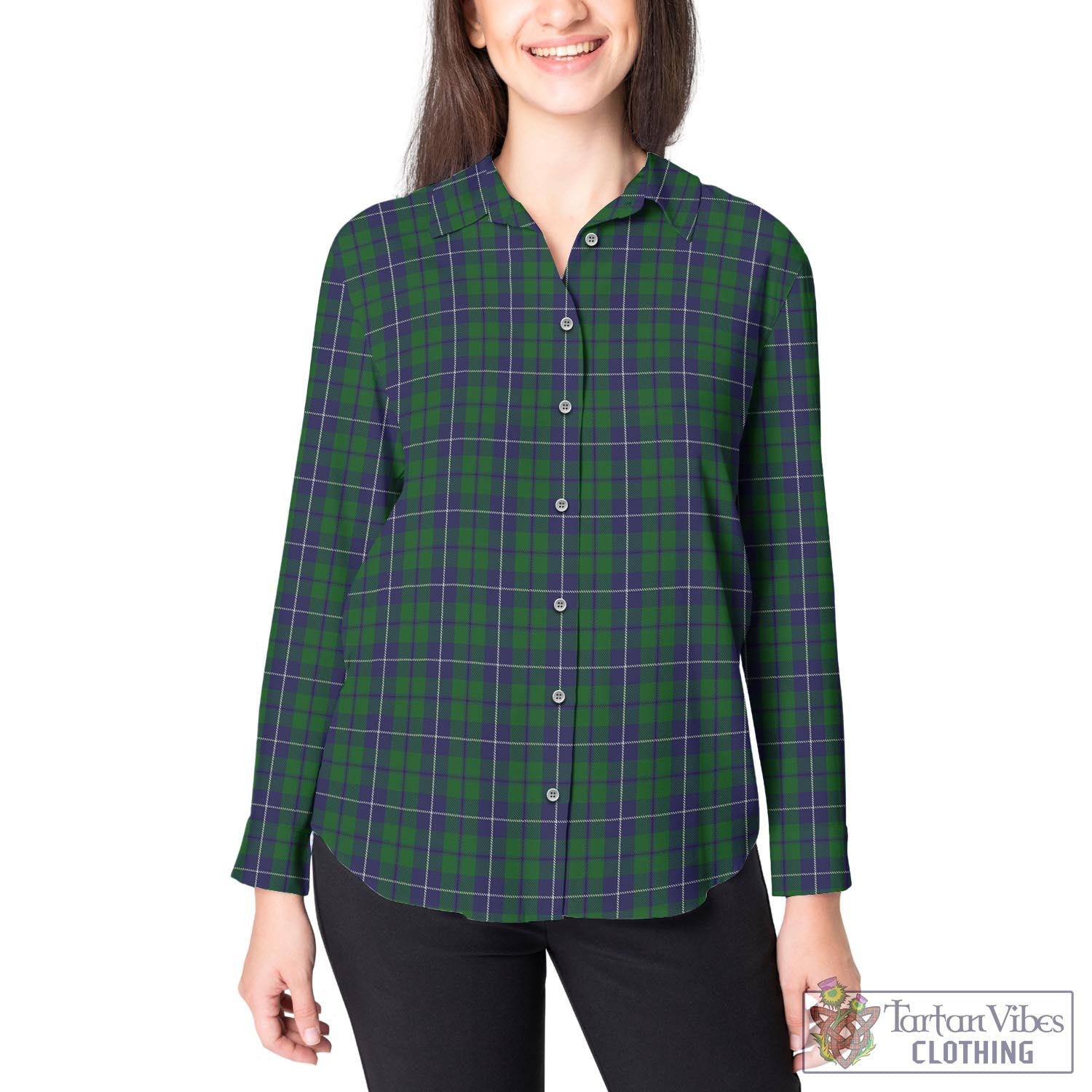 Douglas Green Tartan Womens Casual Shirt