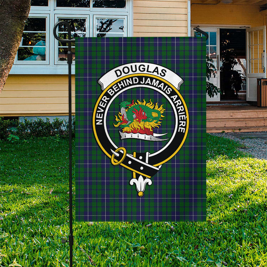 Douglas Green Tartan Flag with Family Crest - Tartan Vibes Clothing