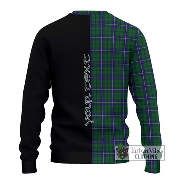 Douglas Green Tartan Ugly Sweater with Family Crest and Half Of Me Style