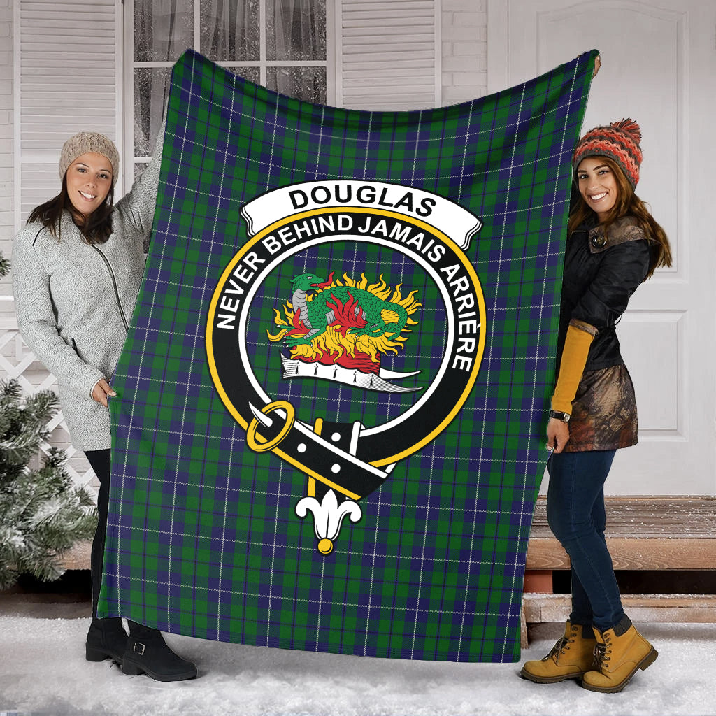 douglas-green-tartab-blanket-with-family-crest