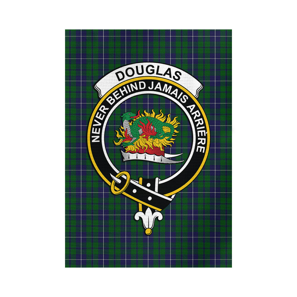 Douglas Green Tartan Flag with Family Crest - Tartan Vibes Clothing