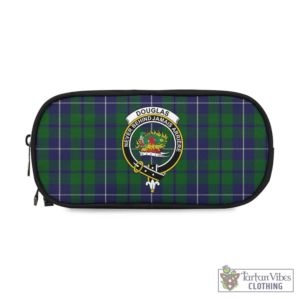 Tartan Vibes Clothing Douglas Green Tartan Pen and Pencil Case with Family Crest