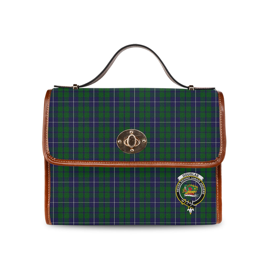 douglas-green-tartan-leather-strap-waterproof-canvas-bag-with-family-crest