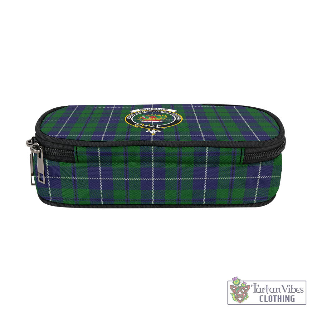 Tartan Vibes Clothing Douglas Green Tartan Pen and Pencil Case with Family Crest