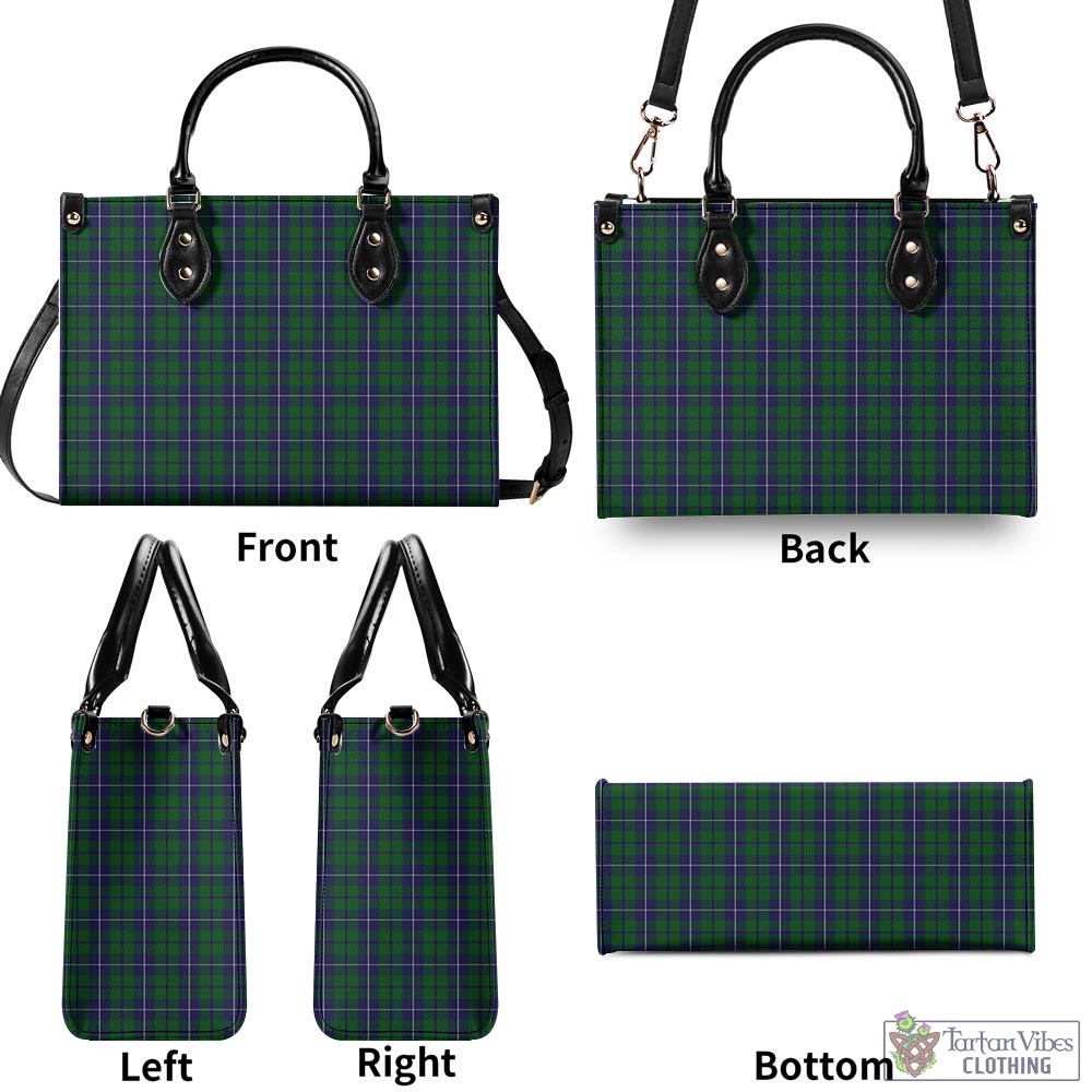 Tartan Vibes Clothing Douglas Green Tartan Luxury Leather Handbags