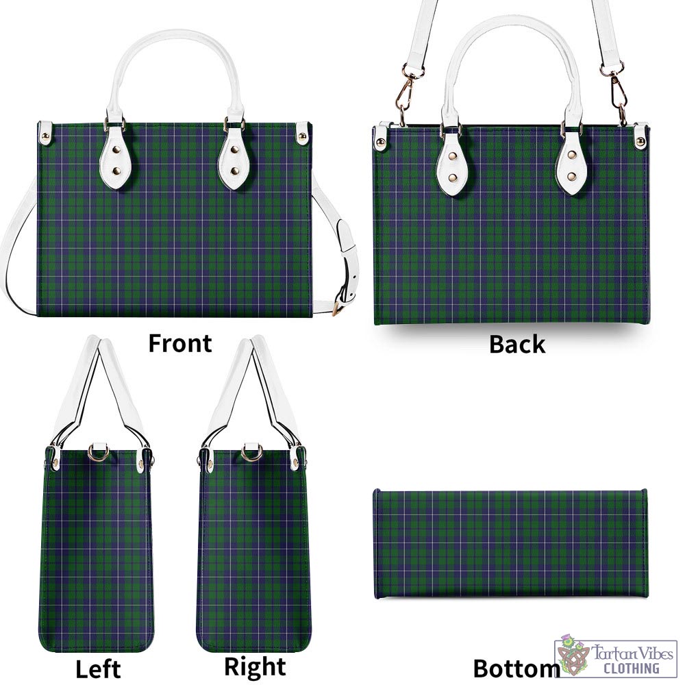 Tartan Vibes Clothing Douglas Green Tartan Luxury Leather Handbags