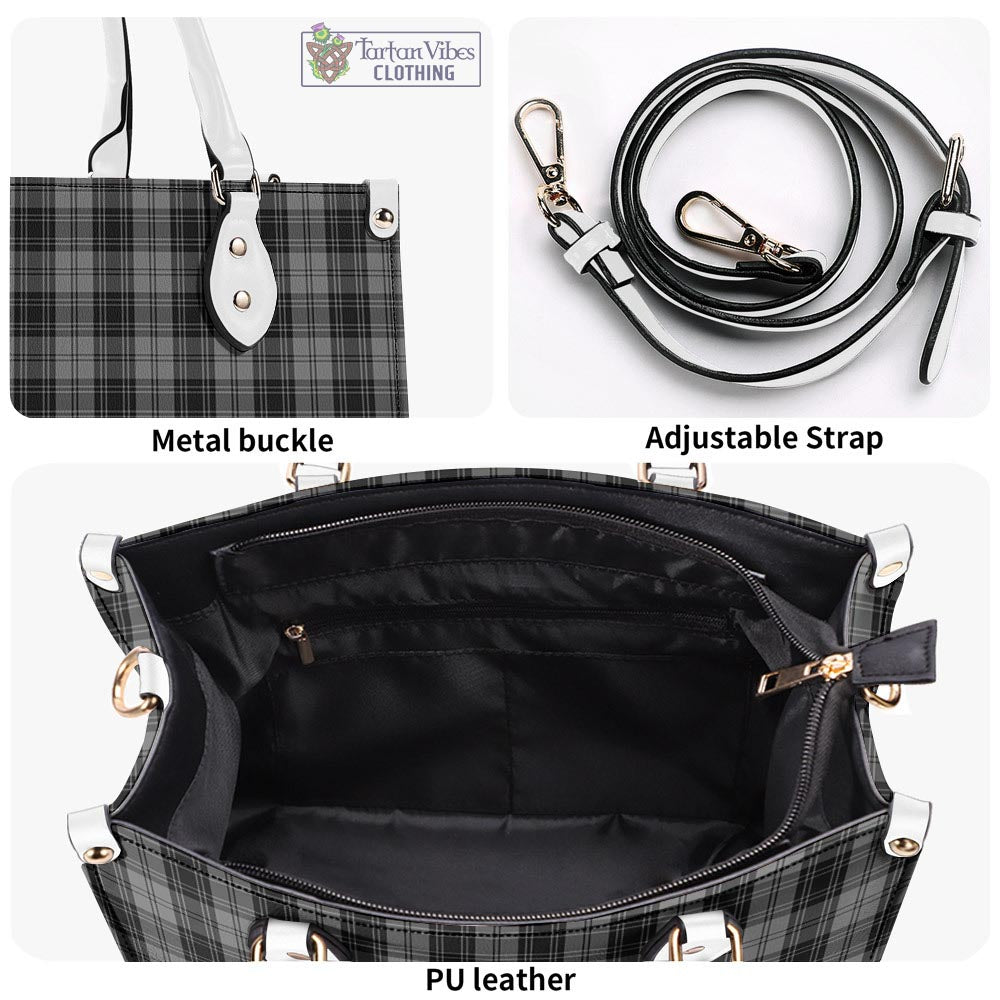 Tartan Vibes Clothing Douglas Grey Tartan Luxury Leather Handbags