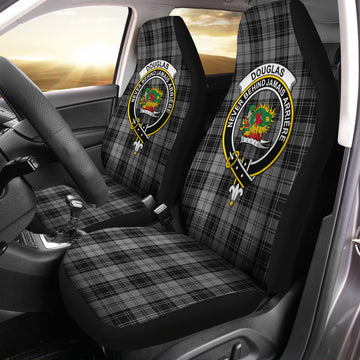 Douglas Grey Tartan Car Seat Cover with Family Crest