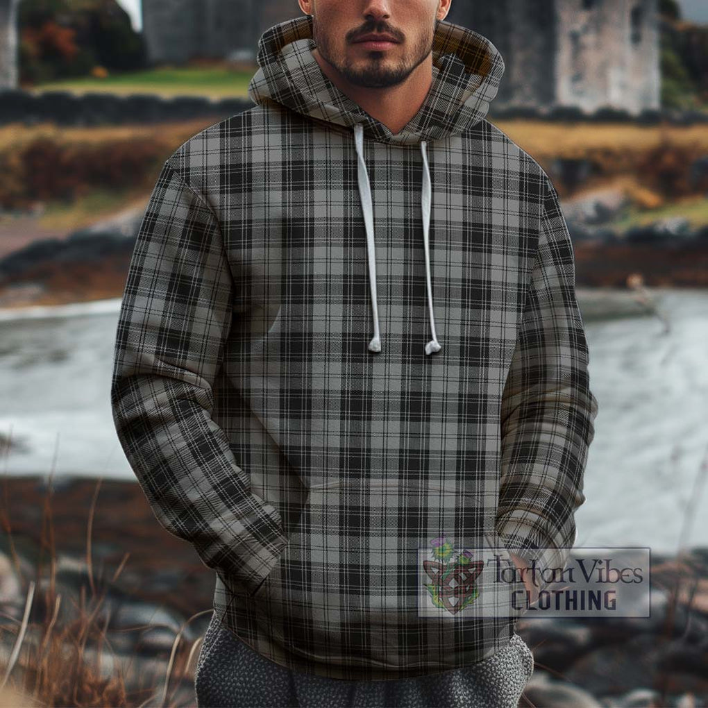 Douglas Grey Tartan Cotton Hoodie Pullover Hoodie XS - Tartan Vibes Clothing