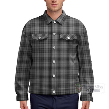 Douglas Grey Tartan Unisex Lapel Cotton Jacket