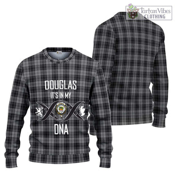 Douglas Grey Tartan Ugly Sweater with Family Crest DNA In Me Style