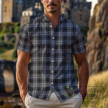 Douglas Grey Tartan Cotton Hawaiian Shirt