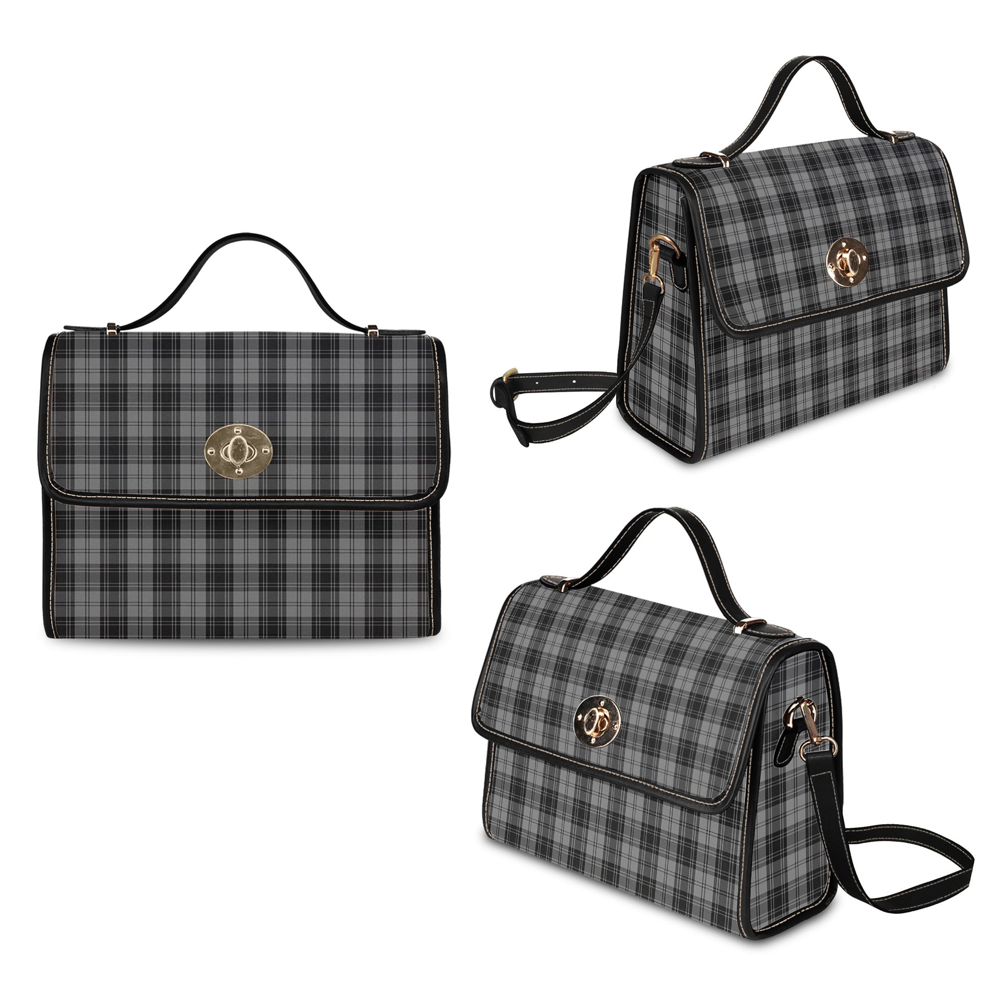 douglas-grey-tartan-leather-strap-waterproof-canvas-bag