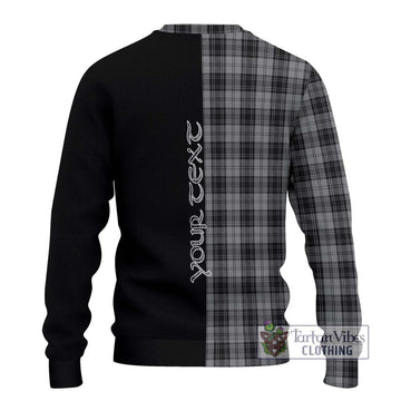 Douglas Grey Tartan Ugly Sweater with Family Crest and Half Of Me Style