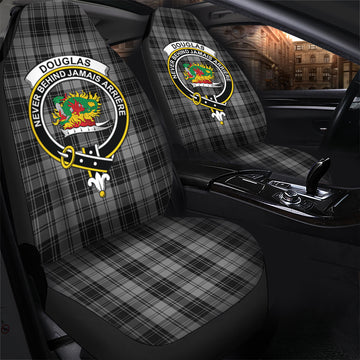 Douglas Grey Tartan Car Seat Cover with Family Crest