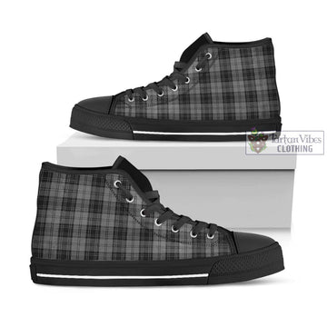 Douglas Grey Tartan High Top Shoes