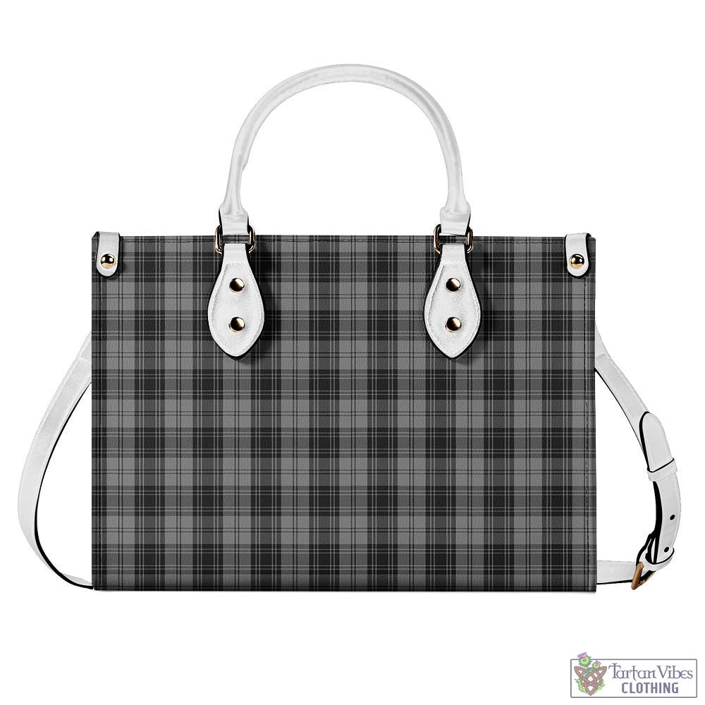 Tartan Vibes Clothing Douglas Grey Tartan Luxury Leather Handbags