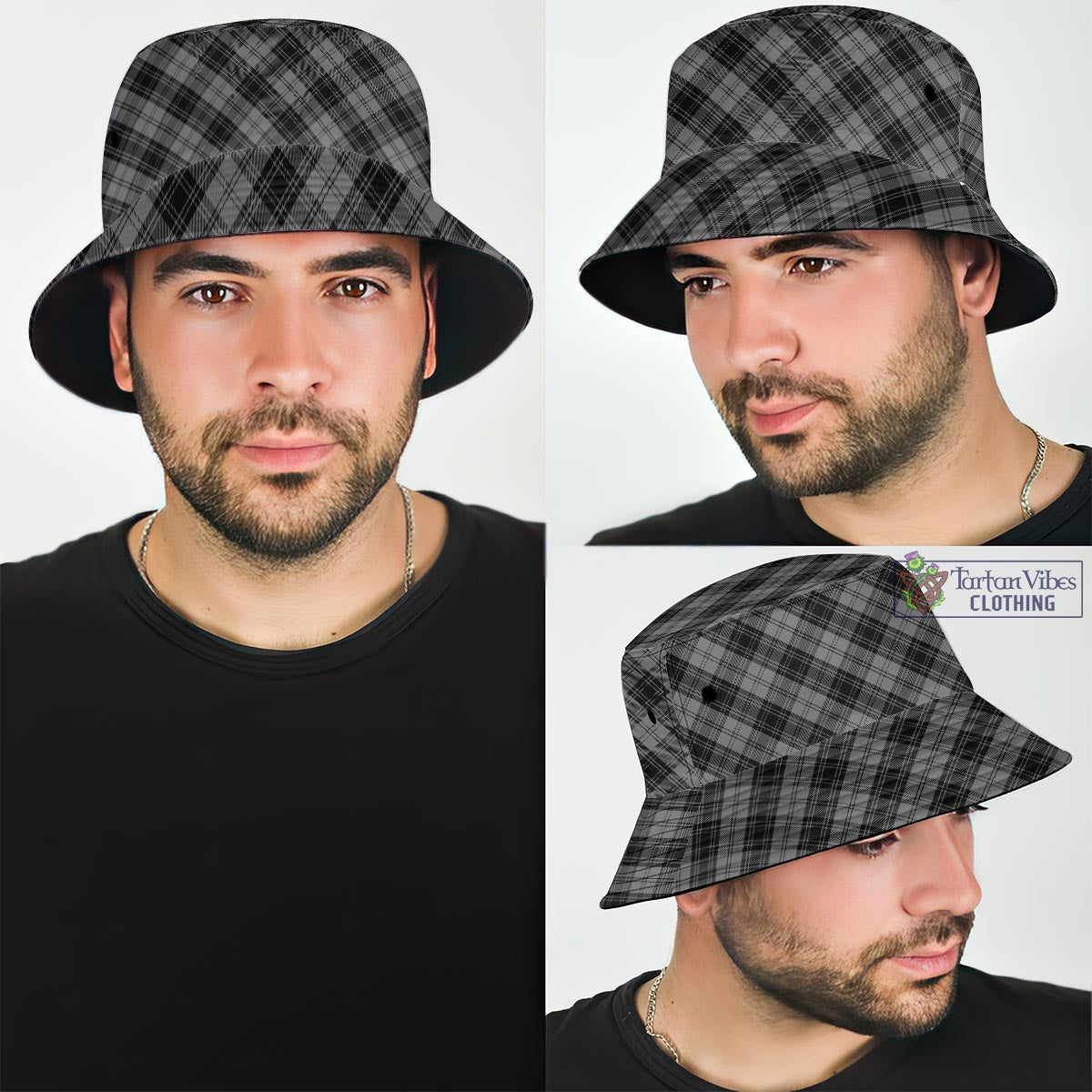 Tartan Vibes Clothing Douglas Grey Tartan Bucket Hat