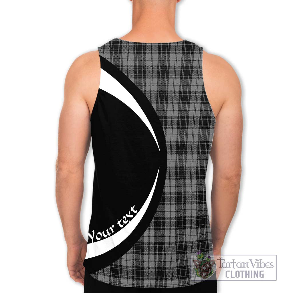 Douglas Grey Tartan Men's Tank Top with Family Crest Circle Style - Tartan Vibes Clothing