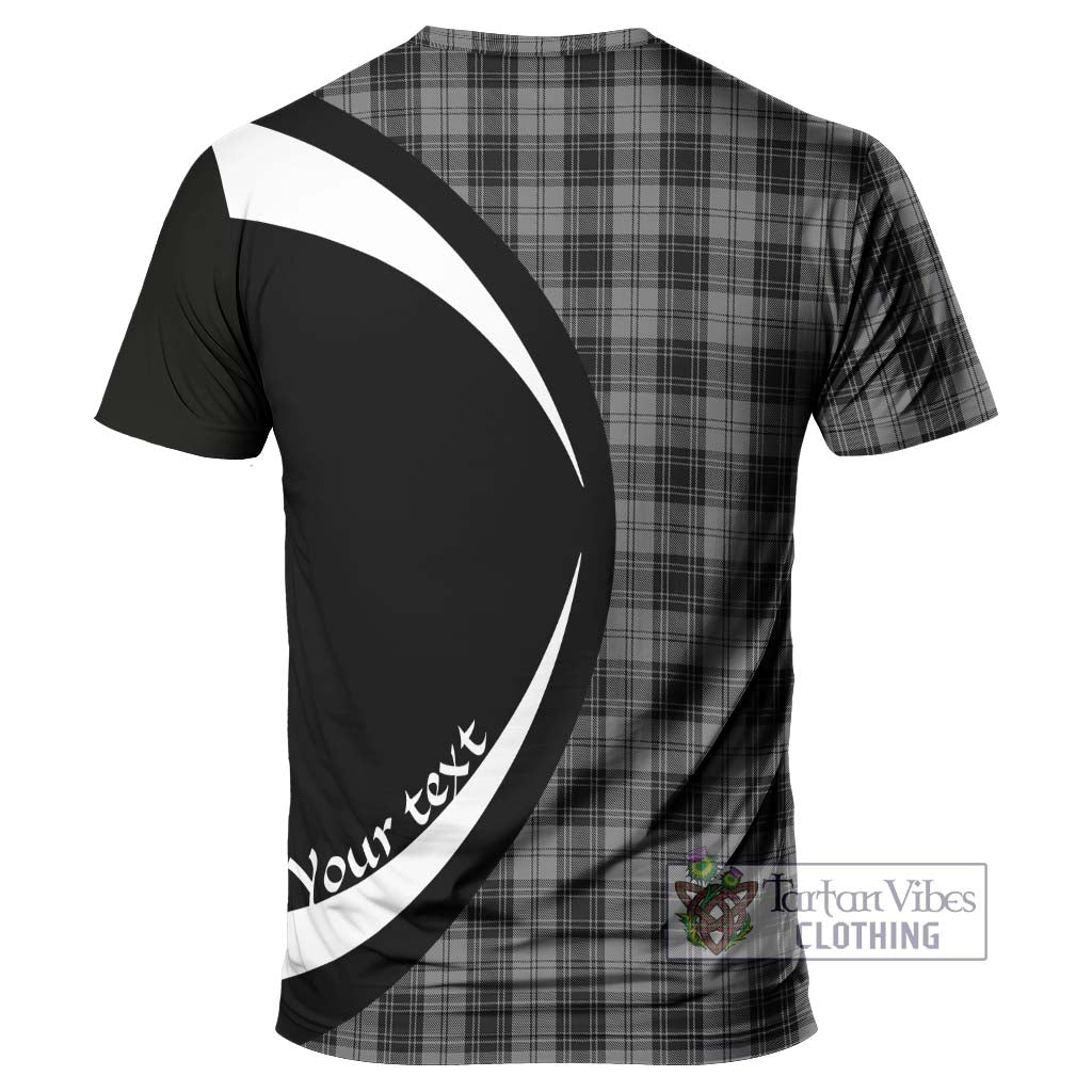 Tartan Vibes Clothing Douglas Grey Tartan T-Shirt with Family Crest Circle Style