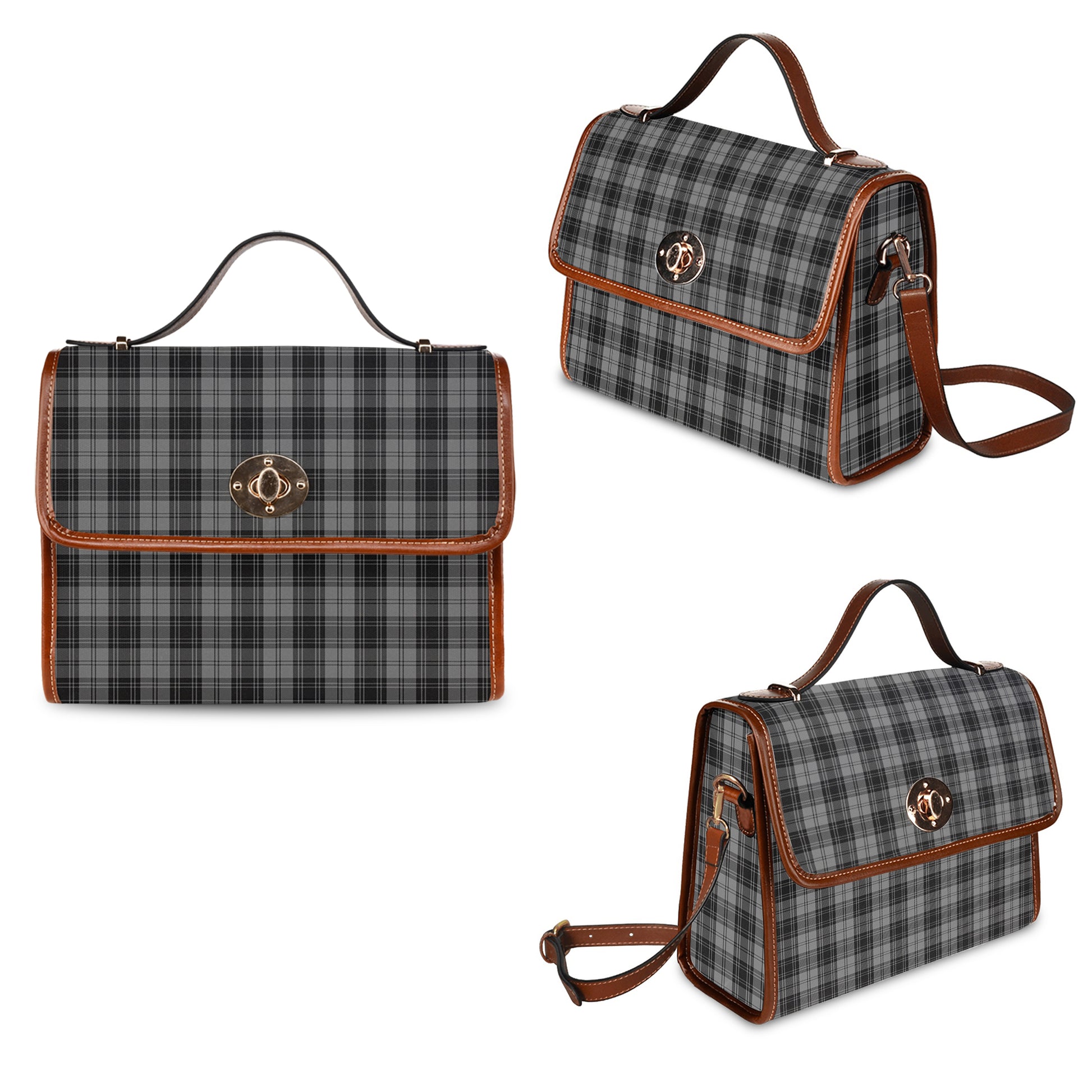 douglas-grey-tartan-leather-strap-waterproof-canvas-bag