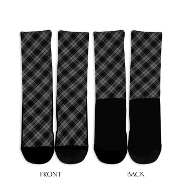 Douglas Grey Tartan Crew Socks Cross Style