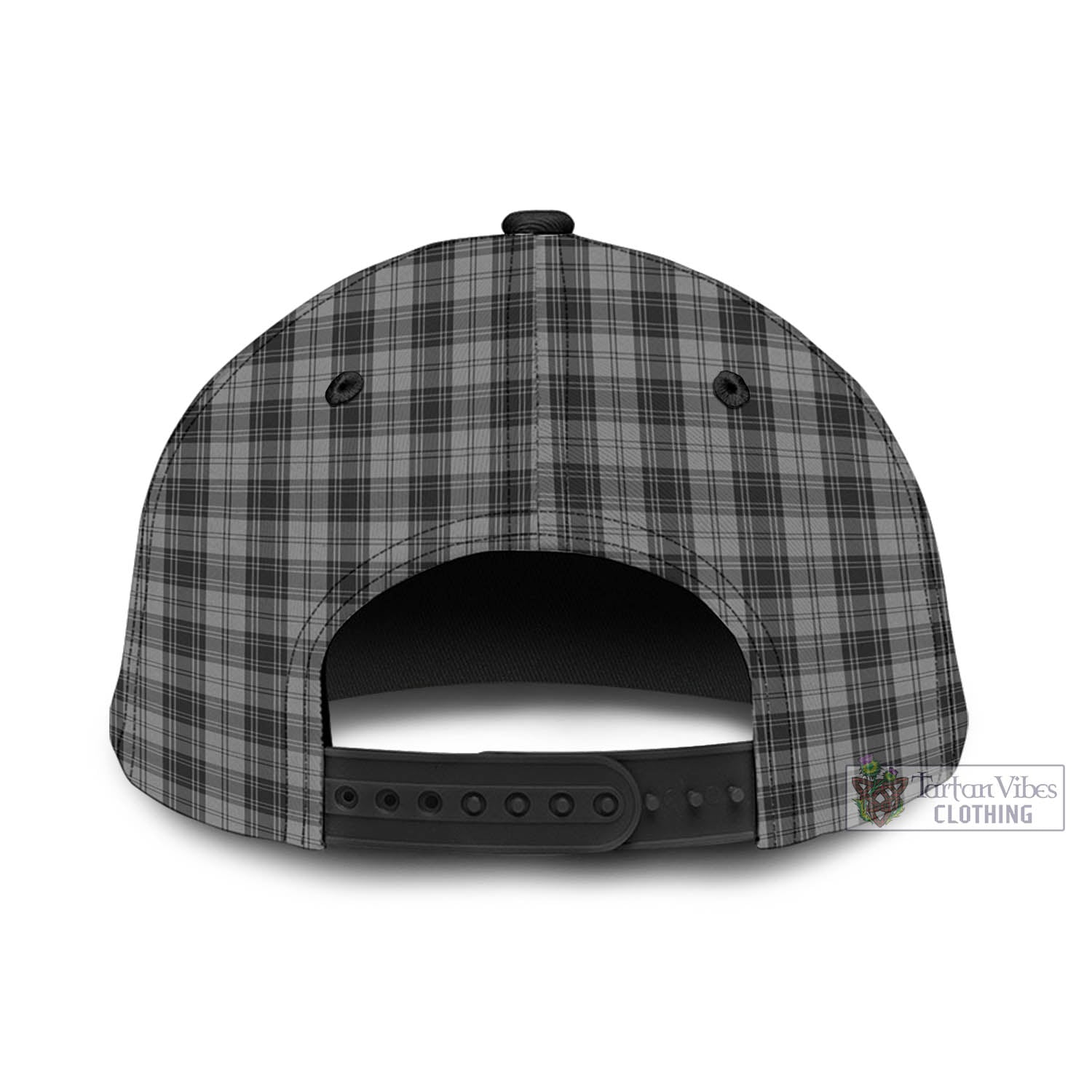 Tartan Vibes Clothing Douglas Grey Tartan Classic Cap with Family Crest In Me Style