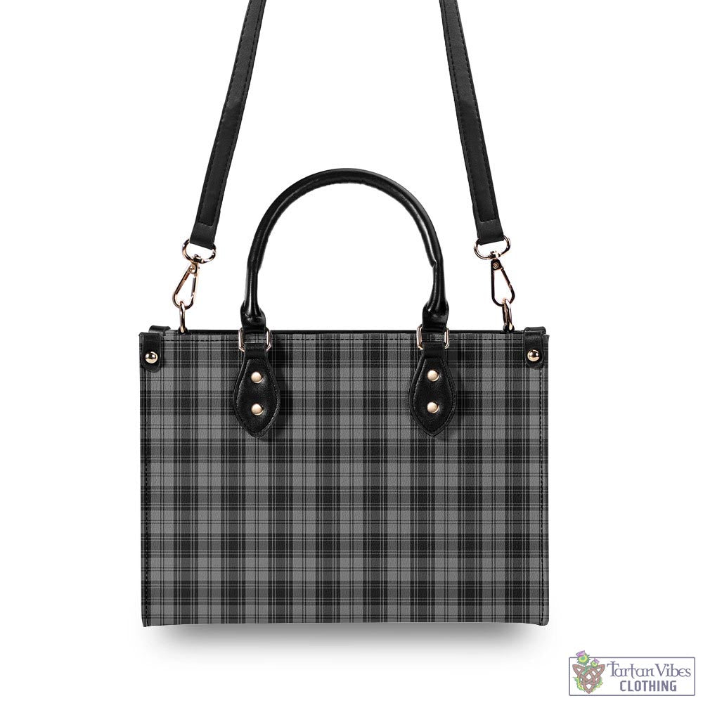 Tartan Vibes Clothing Douglas Grey Tartan Luxury Leather Handbags