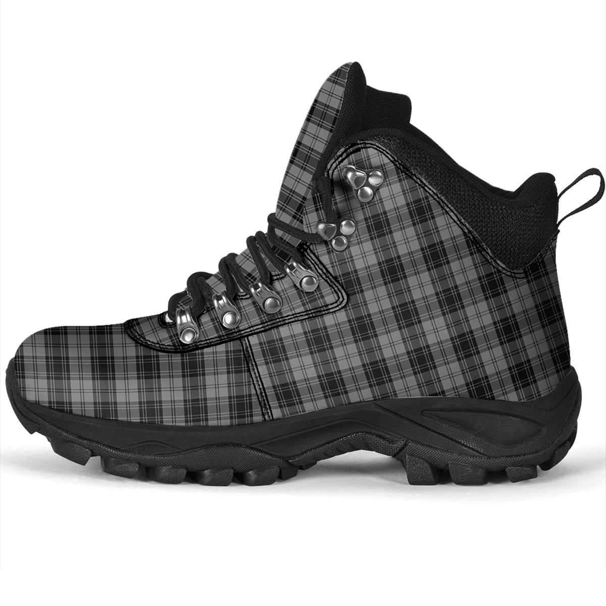 Douglas Grey Tartan Alpine Boots - Tartanvibesclothing