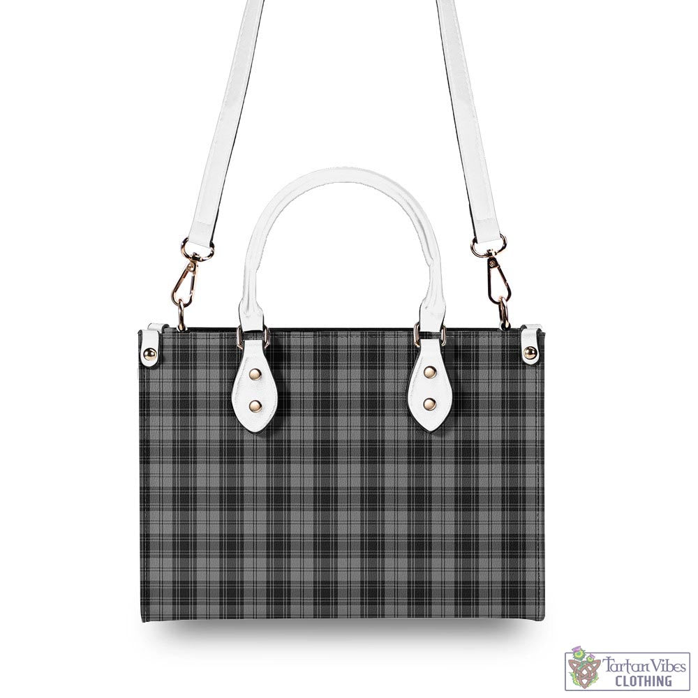 Tartan Vibes Clothing Douglas Grey Tartan Luxury Leather Handbags