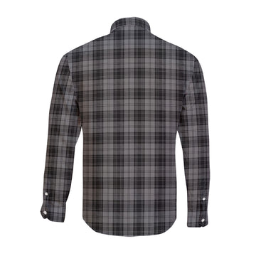 Douglas Grey Tartan Long Sleeve Button Up Shirt with Family Crest