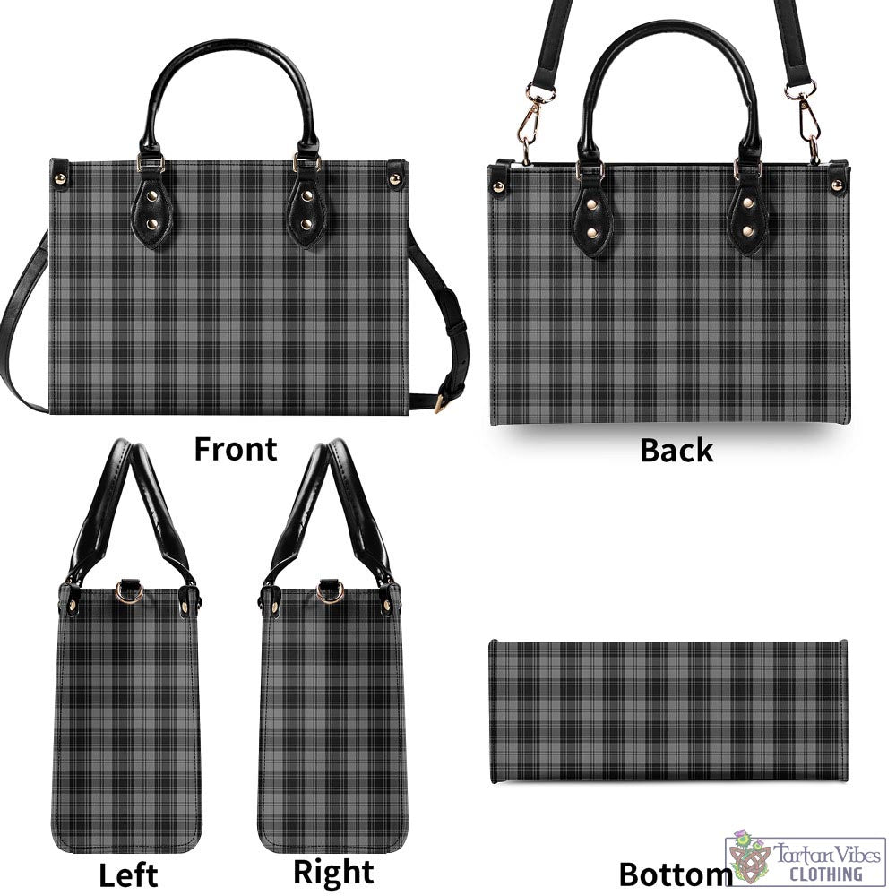 Tartan Vibes Clothing Douglas Grey Tartan Luxury Leather Handbags