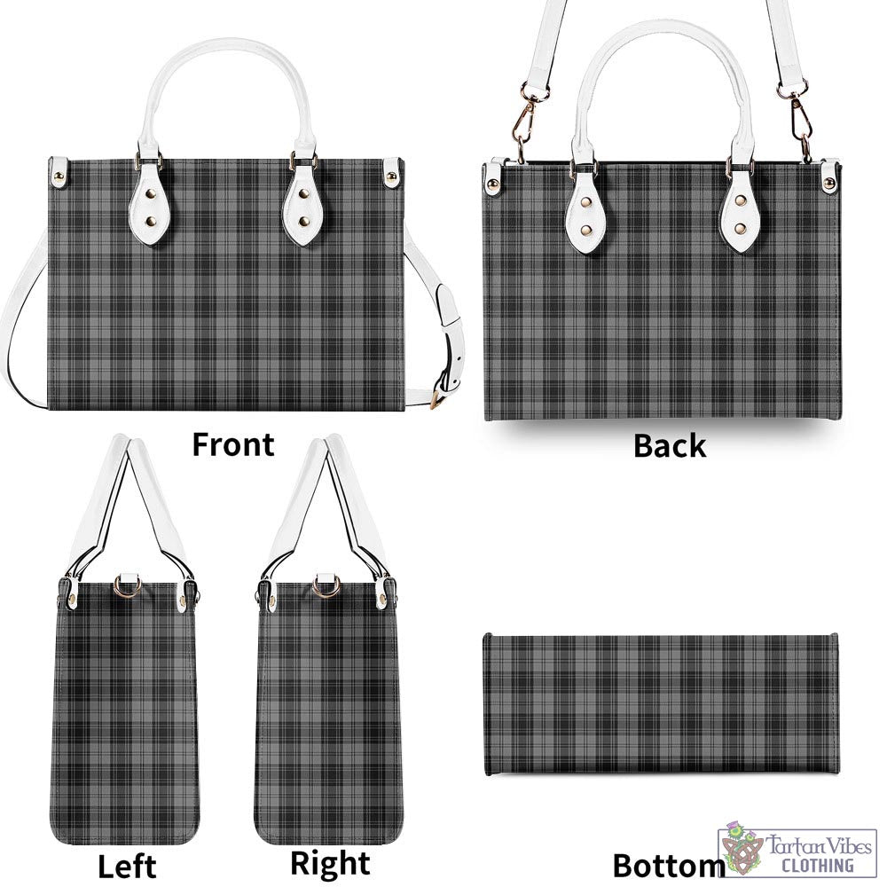 Tartan Vibes Clothing Douglas Grey Tartan Luxury Leather Handbags